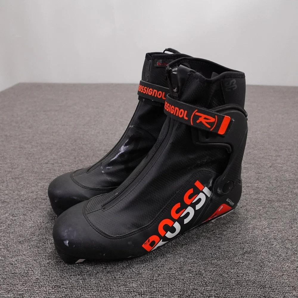 Rossignol SC Nordic Ski Boots Mens 12 EU46 Black Win Therm Lugged Sole Dual Core